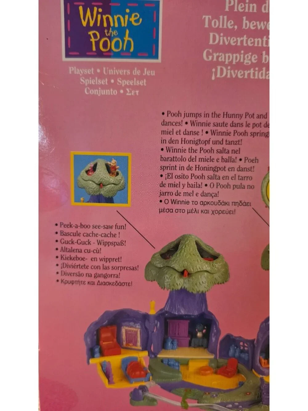 rare vtg DISNEY WINNIE THE POOH HUNDRED ACRE WOOD TREEHOUSE PLAYSET polly pocket